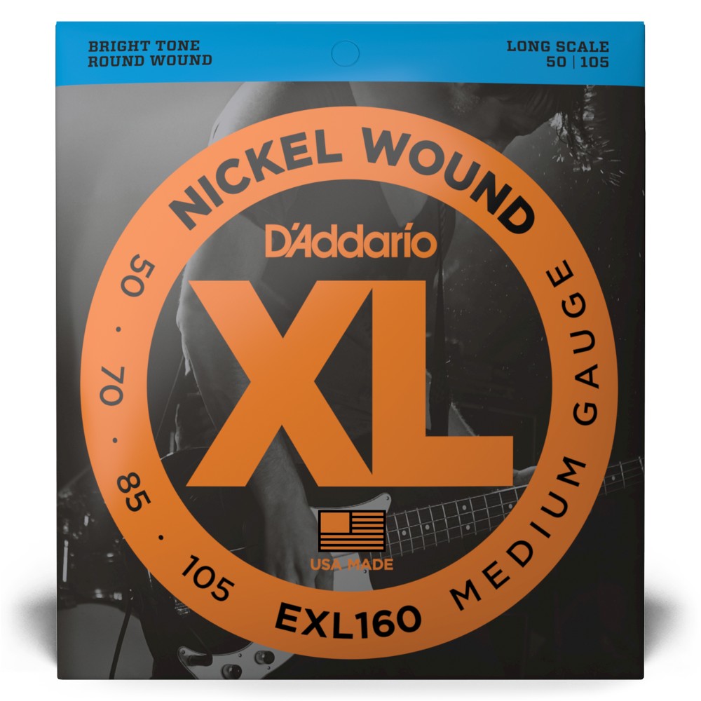 SET DE CUERDAS DADDARIO BAJO XL 50-105 LONG SCALE EXL160 - 1