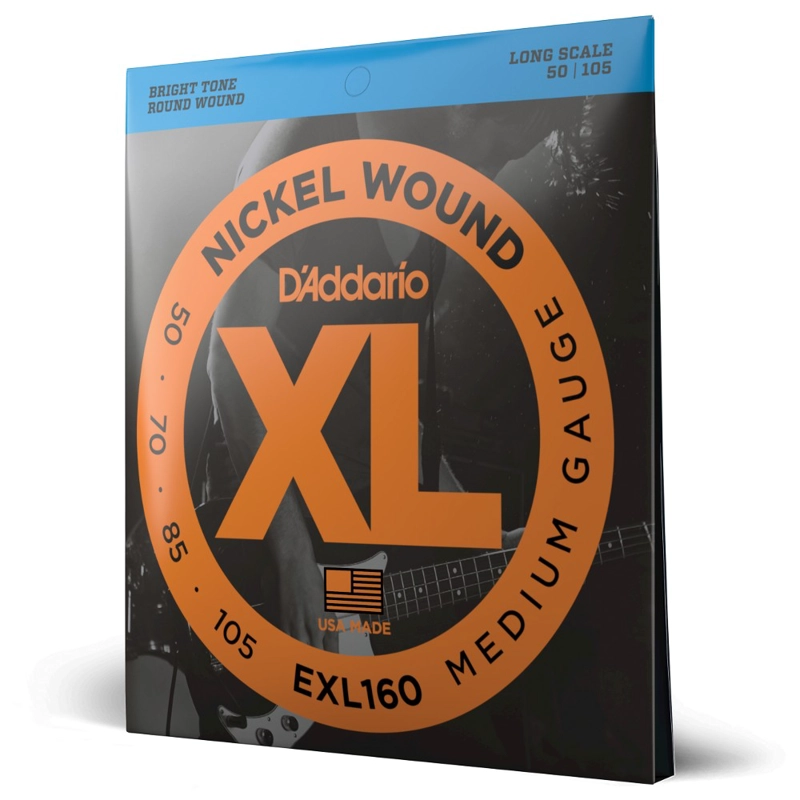 SET DE CUERDAS DADDARIO BAJO XL 50-105 LONG SCALE EXL160 - 2