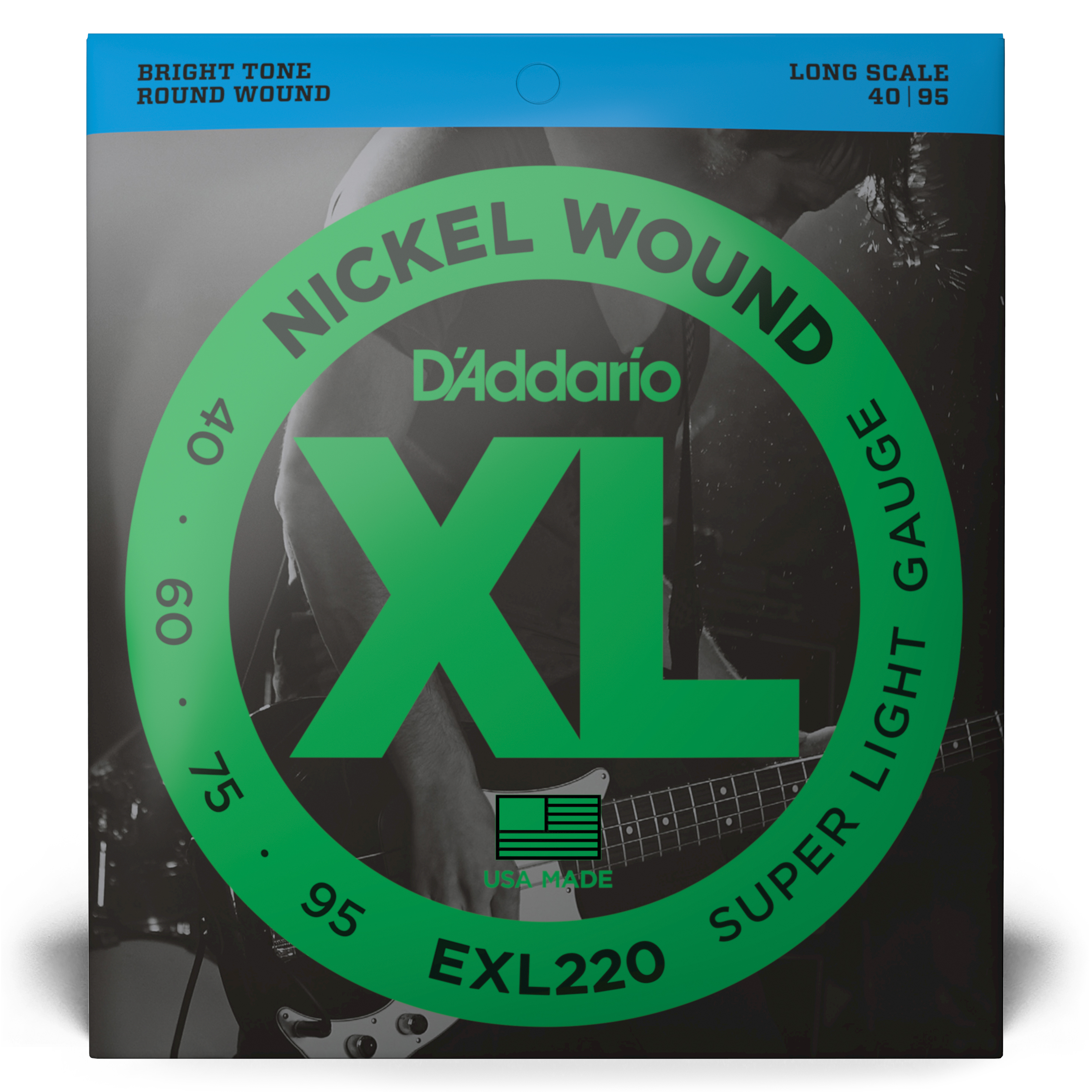 SET DE CUERDAS DADDARIO BAJO XL 40-95 LONG SCALE EXL220 - 2