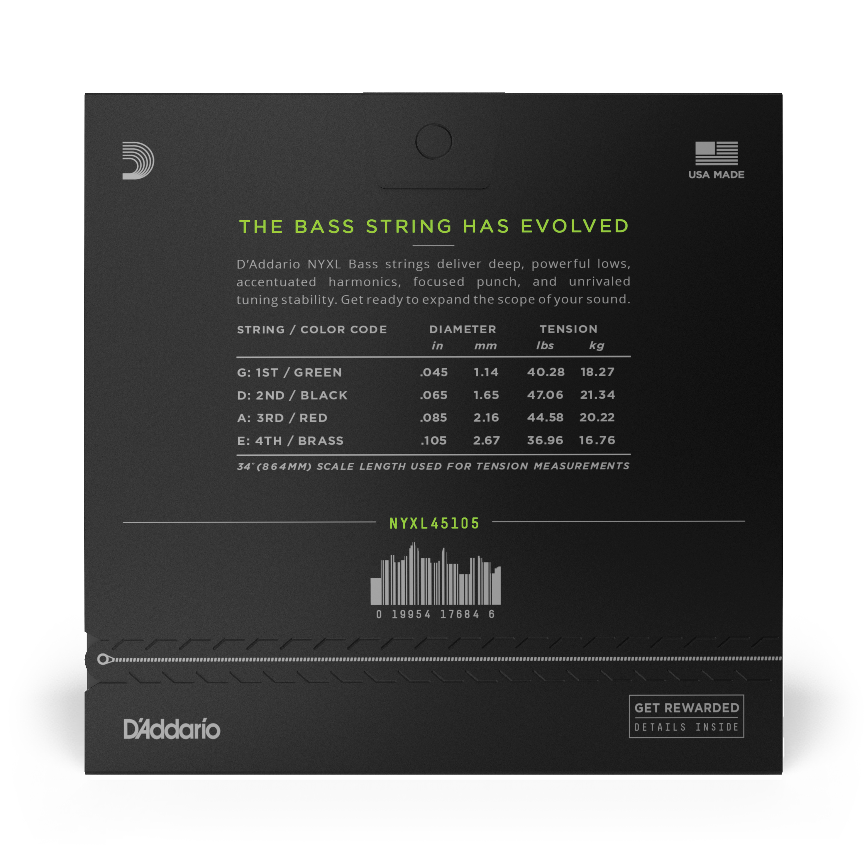 CUERDAS BAJO DADDARIO LONG SCALE 45-105 NYXL45105 - 3