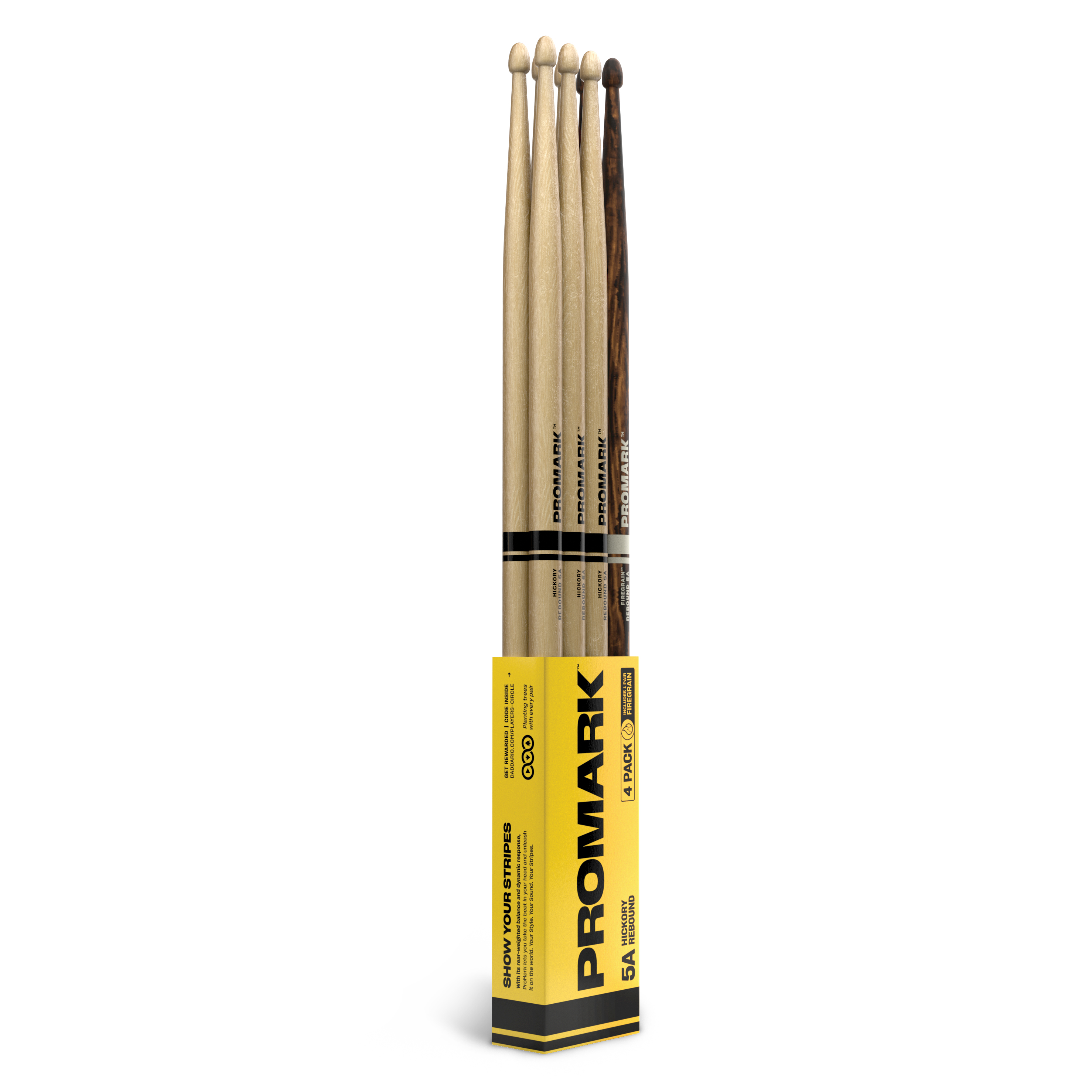 BAQUETA PROMARK 5A MADERA HICKORY FG 4P - 1