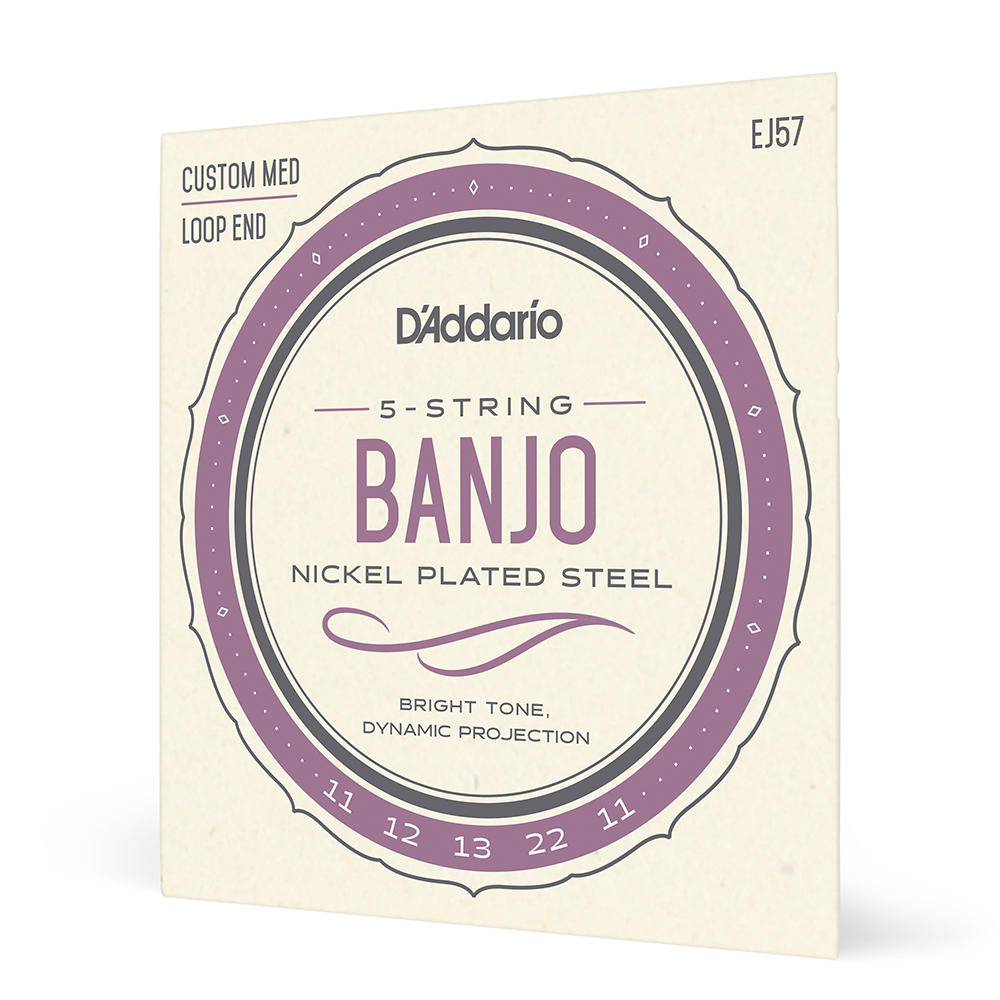 SET DE CUERDAS BANJO DADDARIO NICKEL CUSTOM EJ57 MED - 1