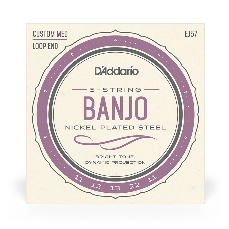 SET DE CUERDAS BANJO DADDARIO NICKEL CUSTOM EJ57 MED - 2
