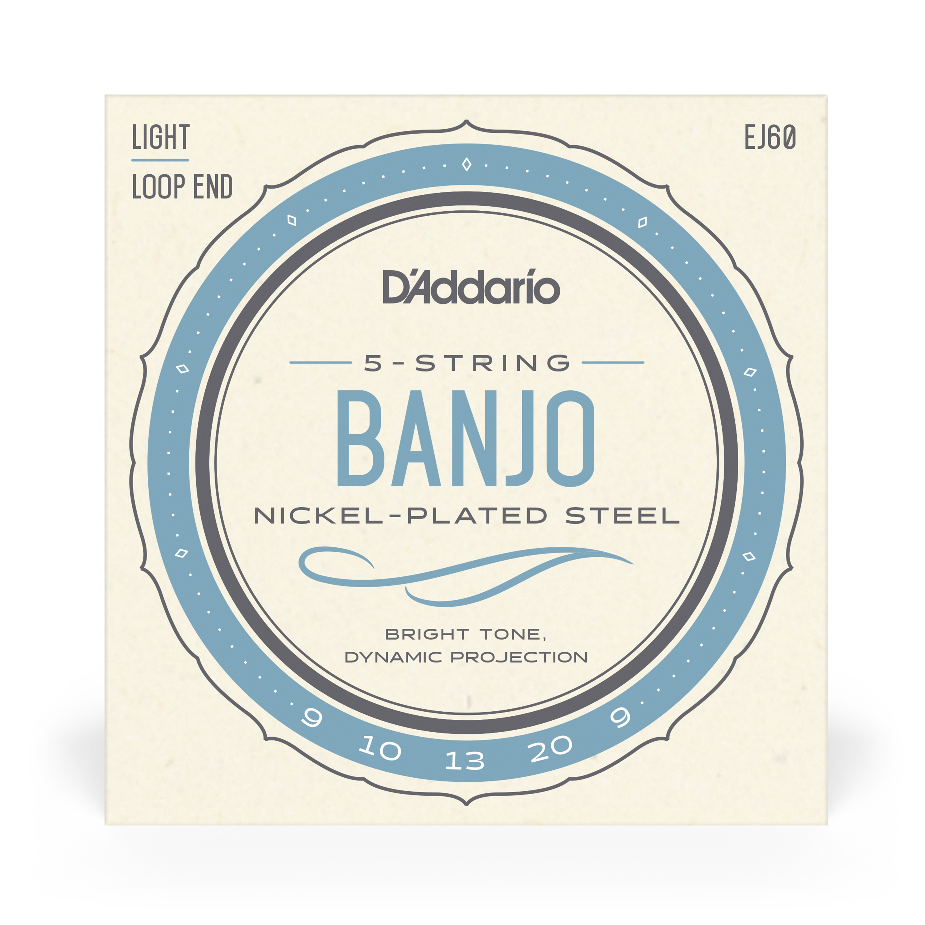 SET DE CUERDAS BANJO DADDARIO NICKEL WND 9-20 EJ60 LITE - 2