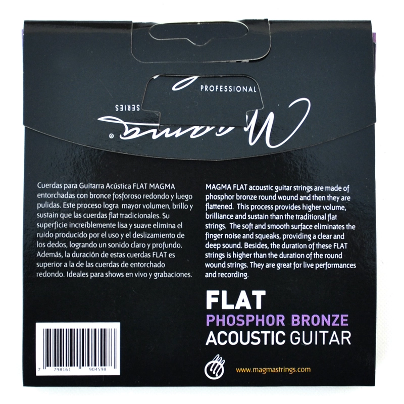 SET CUERDAS MAGMA GUITARRA ACUSTICA FLAT GA140PBF - 2