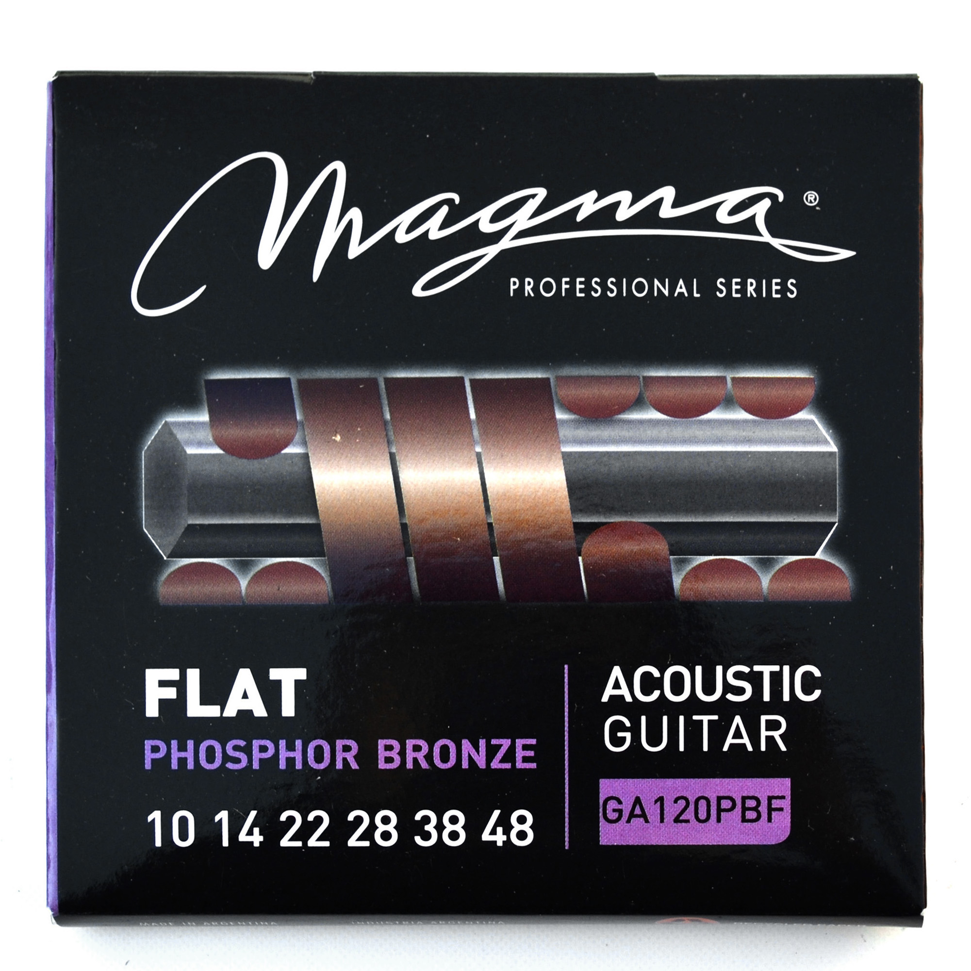 SET CUERDAS MAGMA GUITARRA ACUSTICA FLAT GA120PBF - 1