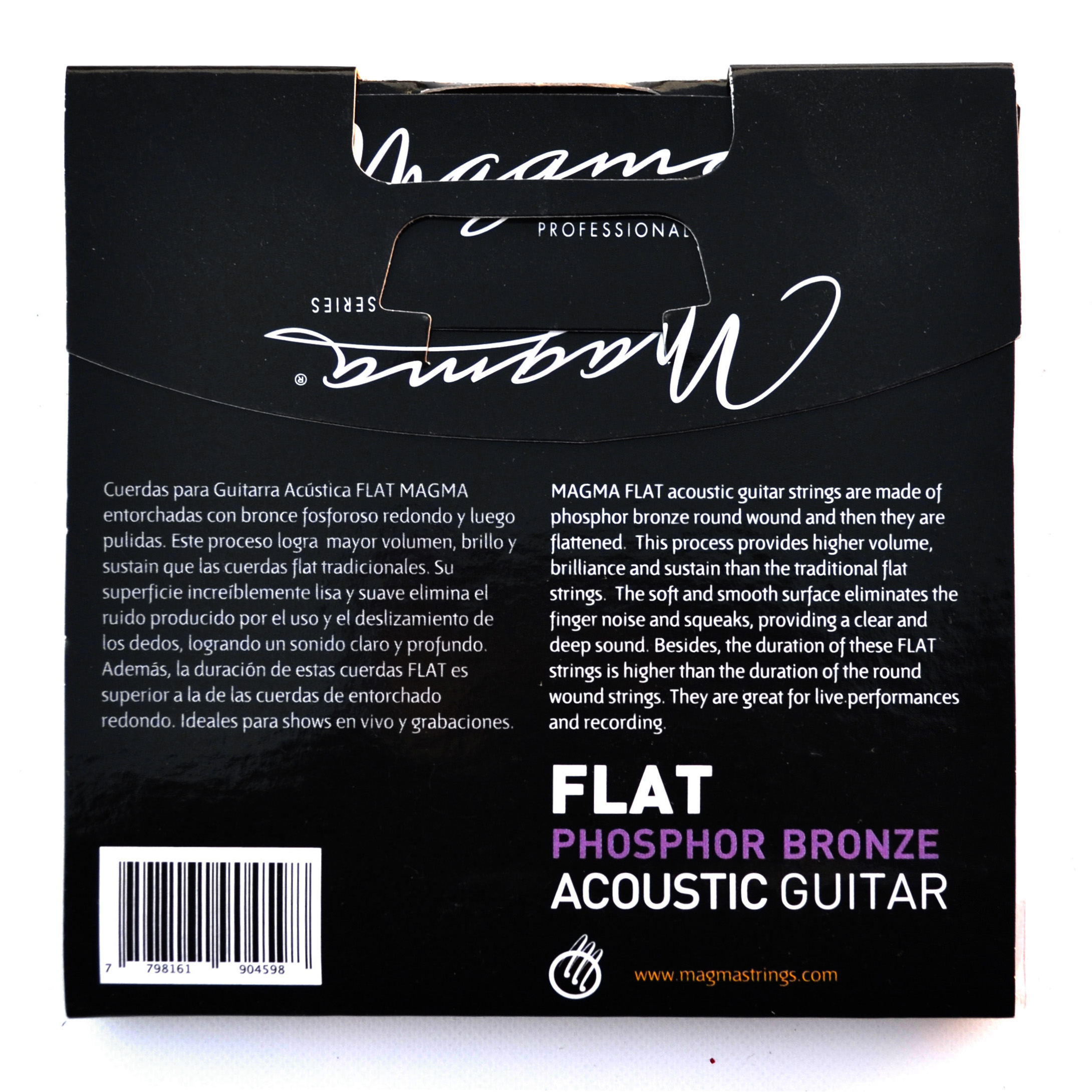 SET CUERDAS MAGMA GUITARRA ACUSTICA FLAT GA120PBF - 2