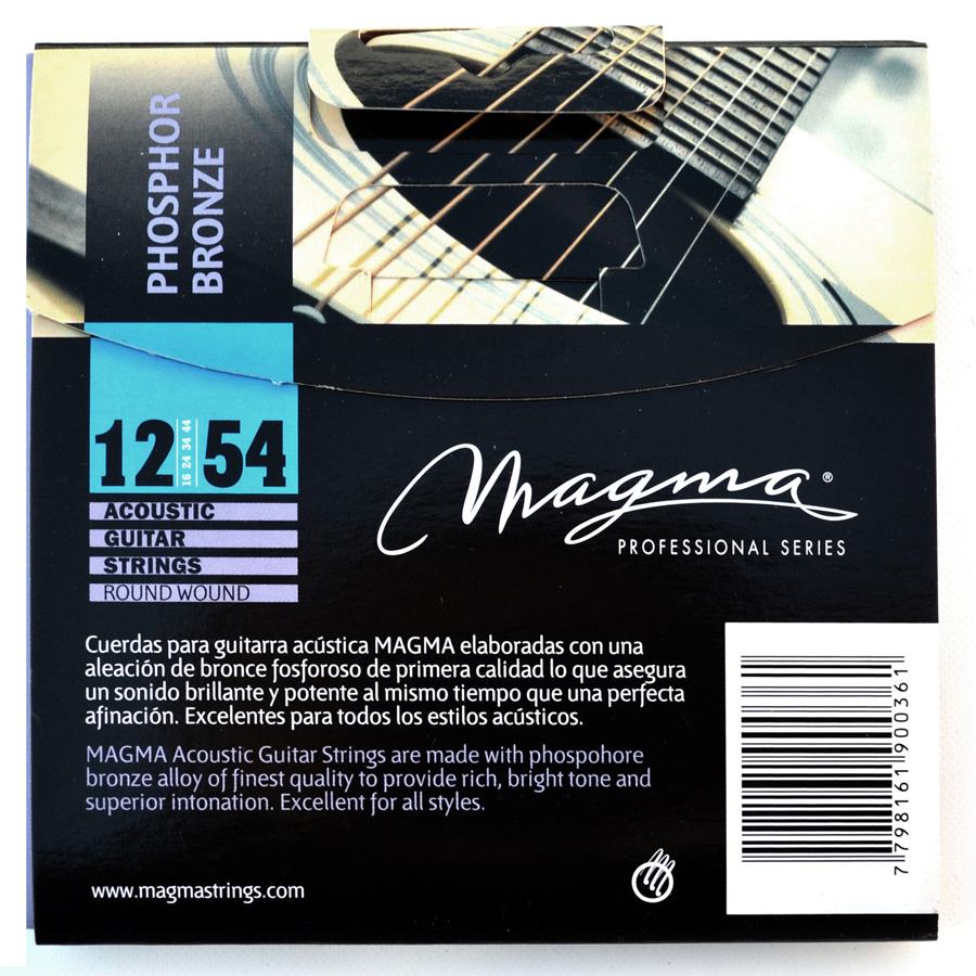 SET CUERDAS MAGMA GUITARRA ACUSTICA GA140PB - 2