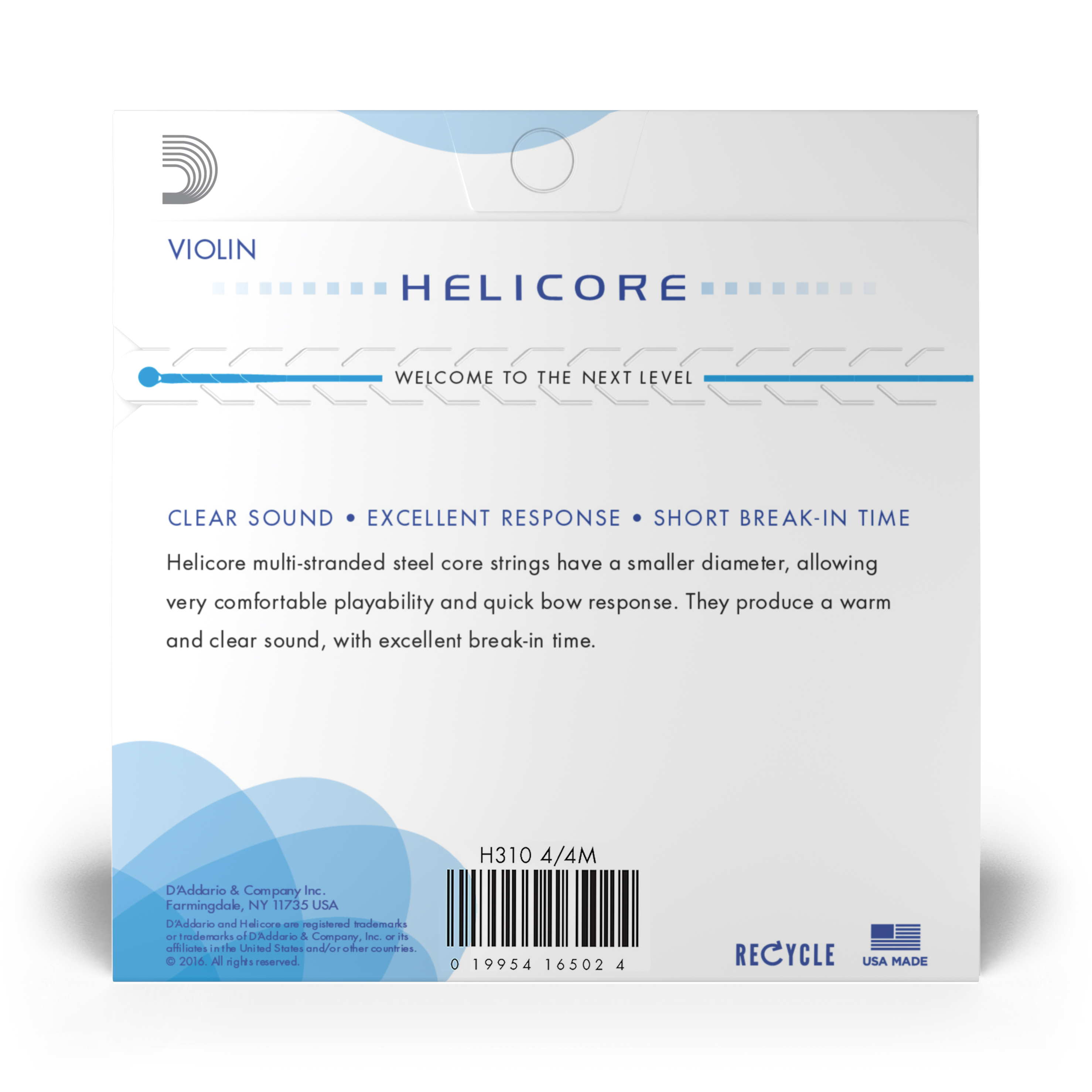 SET DE CUERDAS DADDARIO VIOLÍN 4/4 HELICORE MED HELICORE H310 4/4M - 3