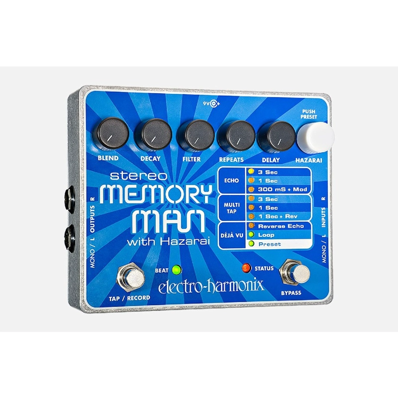 PEDAL ELECTRO HARMONIX STEREO MEMORY MAN WITH HAZARAI