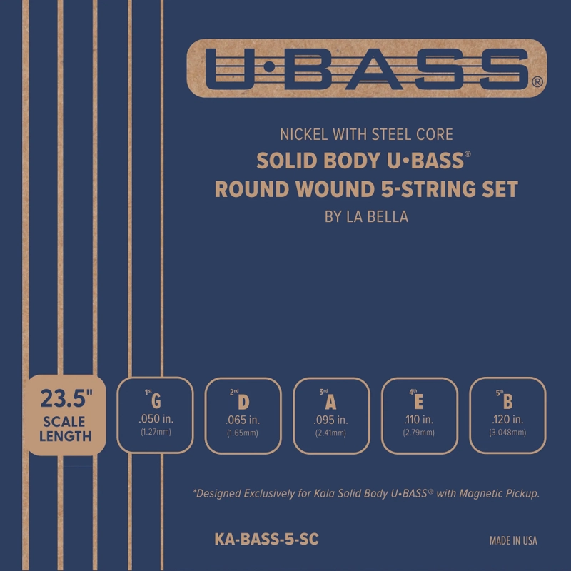 CUERDAS PARA UBASS KALA SOLID BODY 5-STRING SET KA-BASS-5-SC