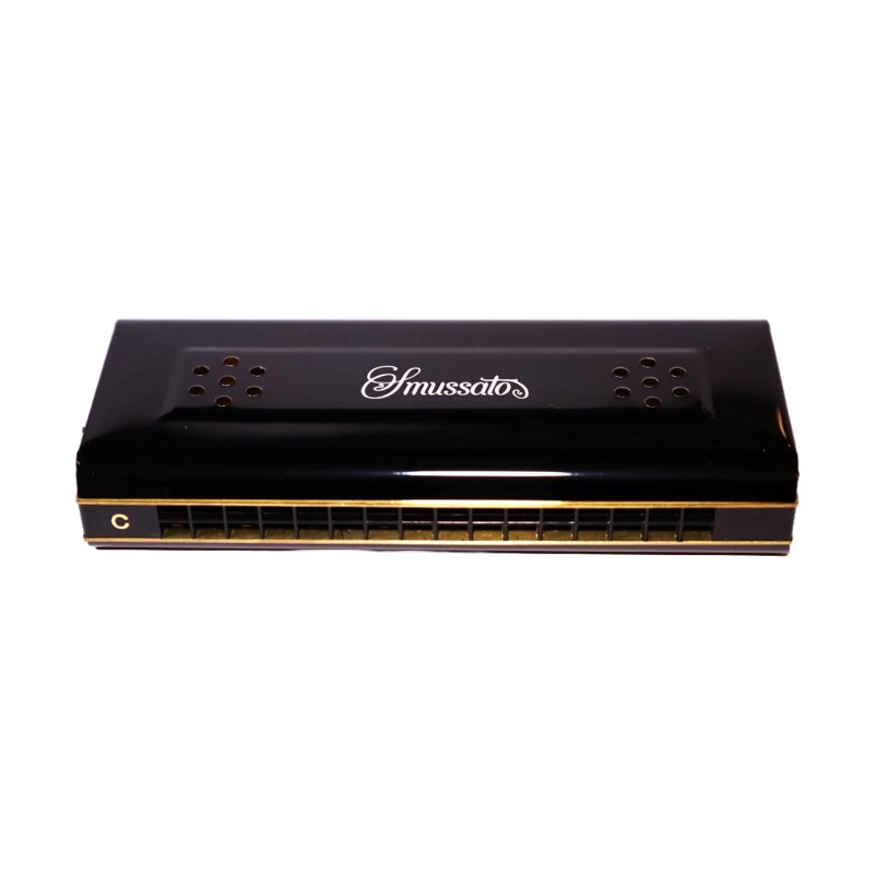 ARMÓNICA SMUSSATO 16 NOTAS DOBLE TONALIDAD SM16-2BK - 1