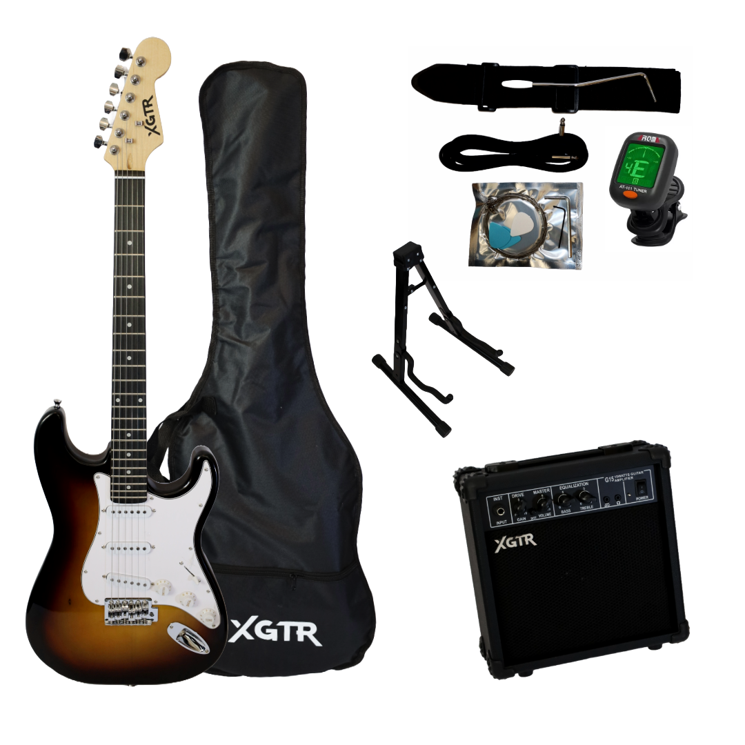 PACK GUITARRA ELÉCTRICA XGTR SUNBURST ST111 SB AMP 15W - 1