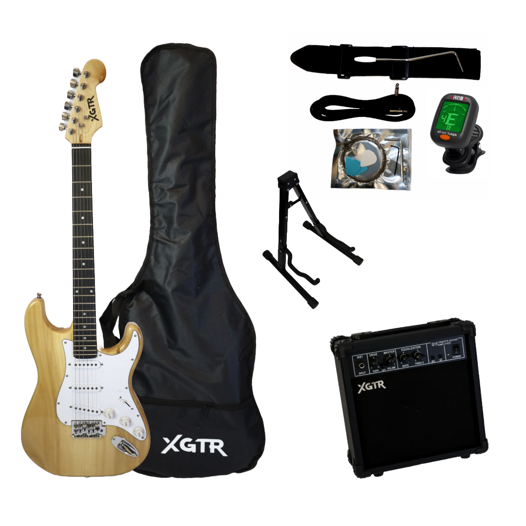 PACK GUITARRA ELÉCTRICA XGTR NATURAL ST111 NT AMP 15W - 1