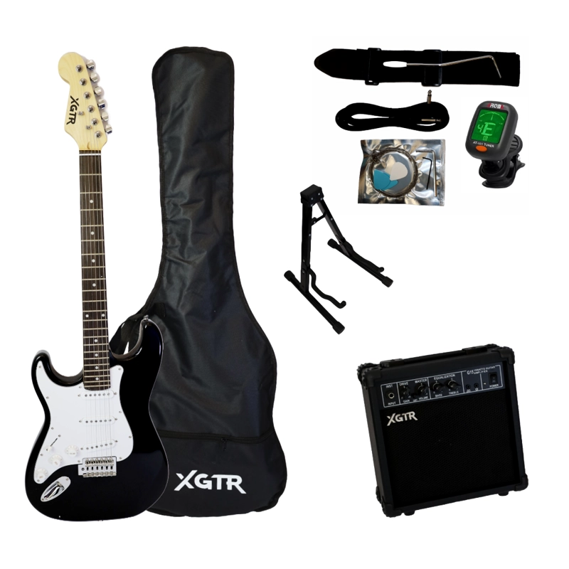 PACK GUITARRA ELÉCTRICA XGTR LEFT HAND BLACK ST111 AMP 15W - 1