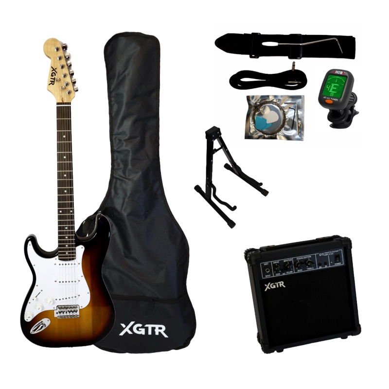 PACK GUITARRA ELÉCTRICA XGTR LEFTHAND SUNB. ST111 AMP 15W - 1