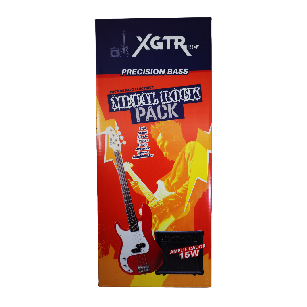 PACK BAJO ELÉCTRICO XGTR PRECISSION BLACK PB100 BK AMP 15W - 2