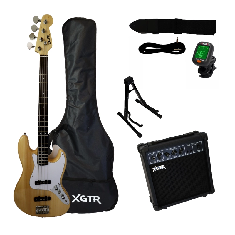 PACK BAJO ELÉCTRICO XGTR JAZZ NATURAL JB100 NT AMP 15W - 1