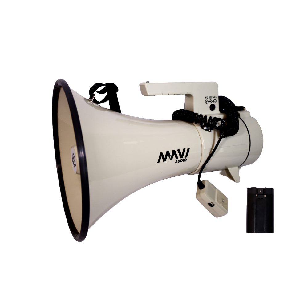 MEGAFONO CON MIC DE MANO + BATERIA 80W MAVI - 2