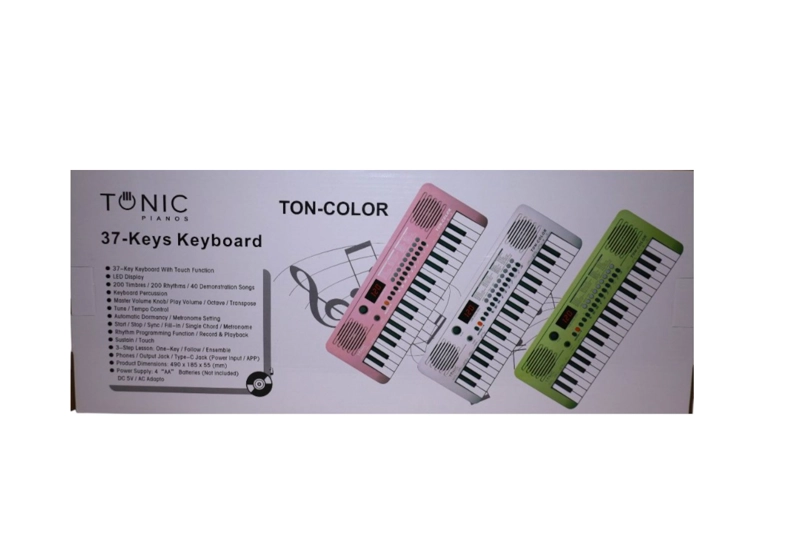 TECLADO MUSICAL PIANO 37 NOTAS TON-COLOR GREEN TONIC - 8