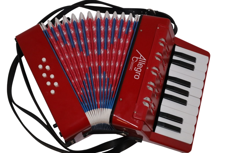 ACORDEON DE PLASTICO 17 TECLAS 8 BAJOS ALL104-1RD ALLEGRO - 4