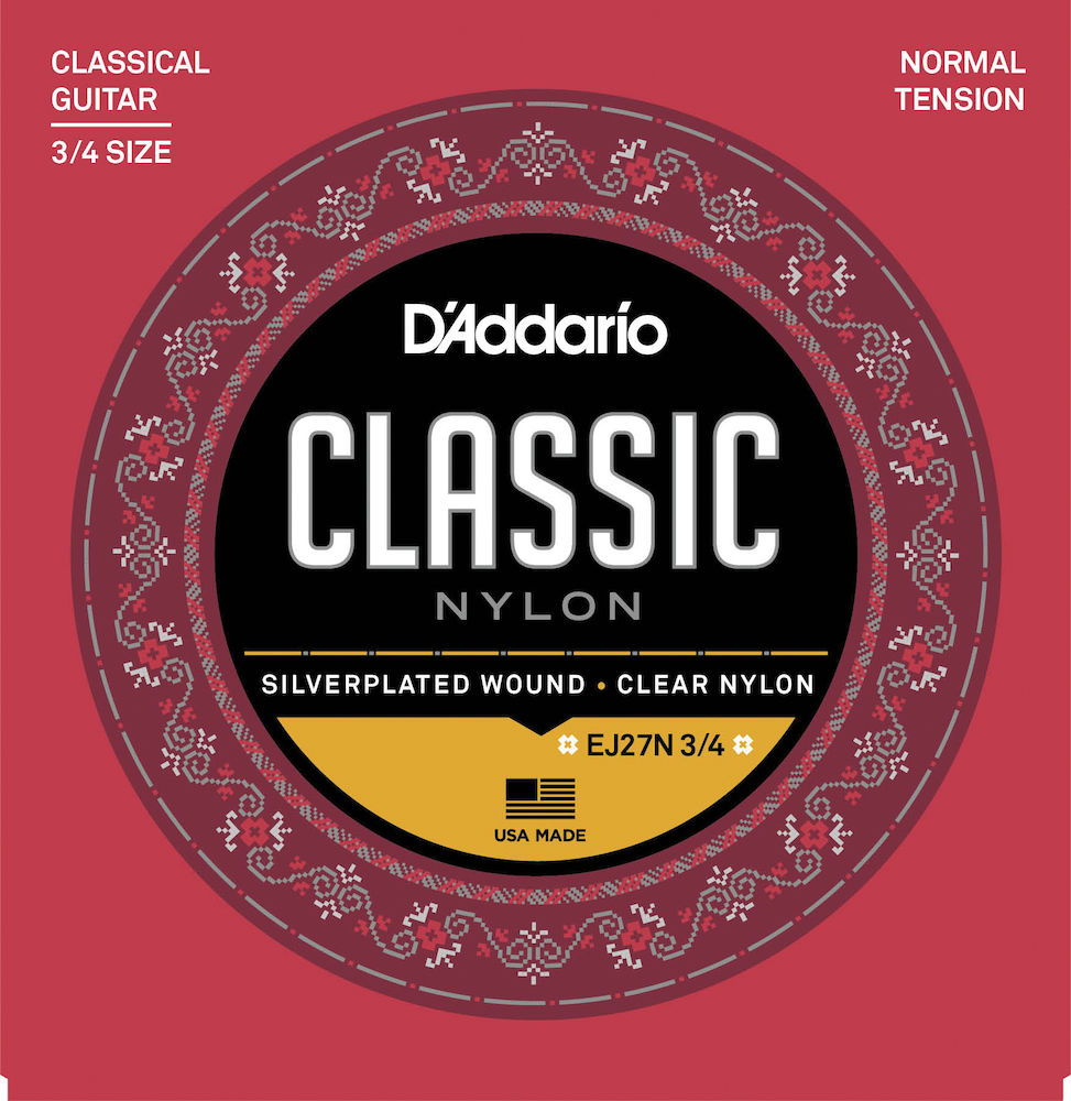 SET DE CUERDAS NYLON CLASICA3/4 N.TENSION EJ27N 3/4 DADDARIO - 1