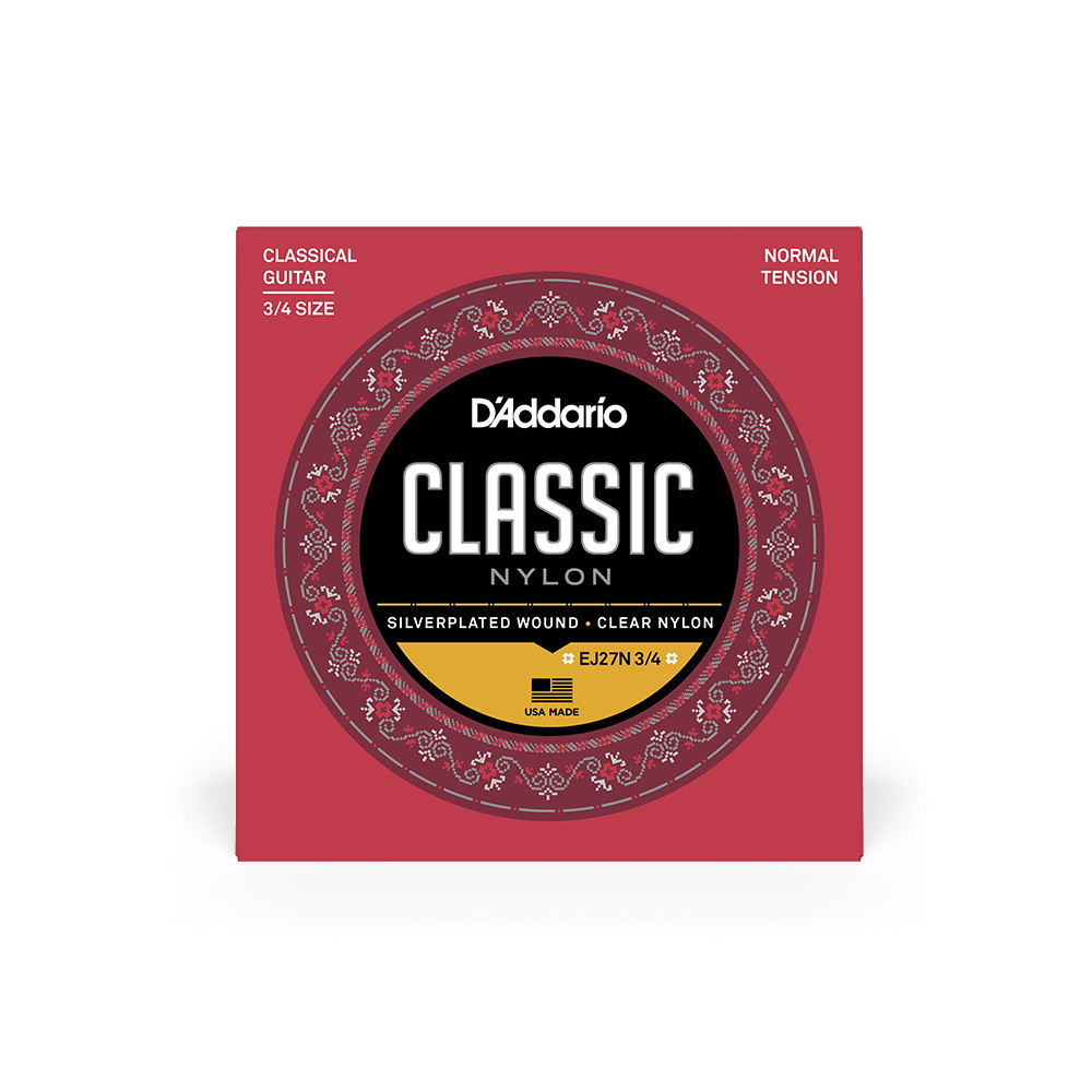 SET DE CUERDAS NYLON CLASICA3/4 N.TENSION EJ27N 3/4 DADDARIO - 3