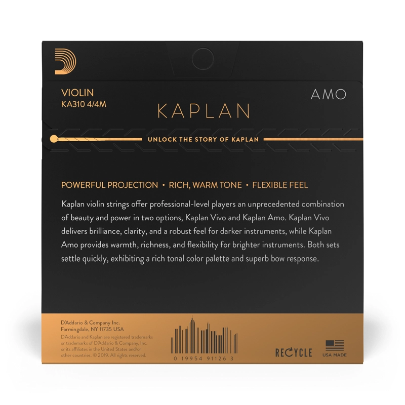SET CUERDAS VIOLIN KAPLAN TENSION MEDIA KA310 4/4M DADDARIO - 2