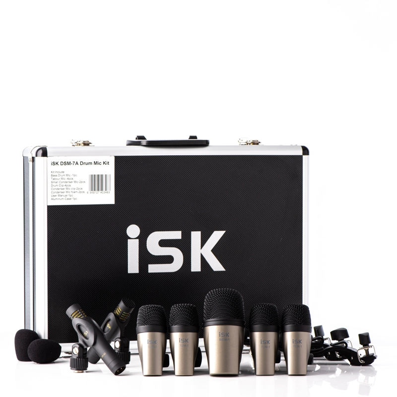 SET DE MICROFONOS PARA BATERIA 7 PIEZAS DSM-7A ISK - 1