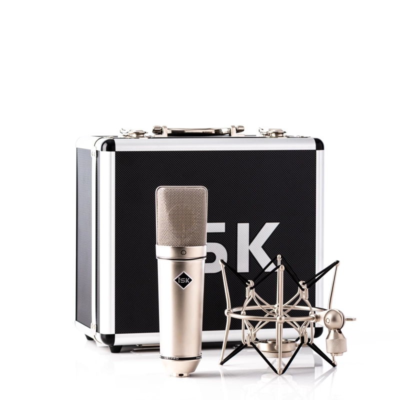 MICROFONO CONDENSADOR UNIDIRECCIONAL + SOPORTE U87PRO ISK - 1
