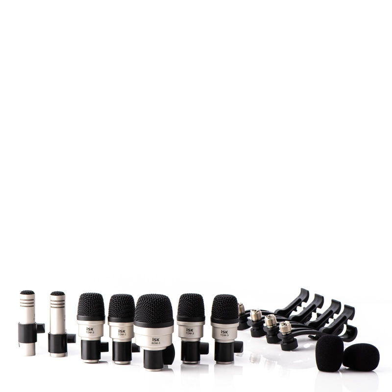 SET DE MICROFONOS PARA BATERIA PIEZAS DSM-7C ISK - 3