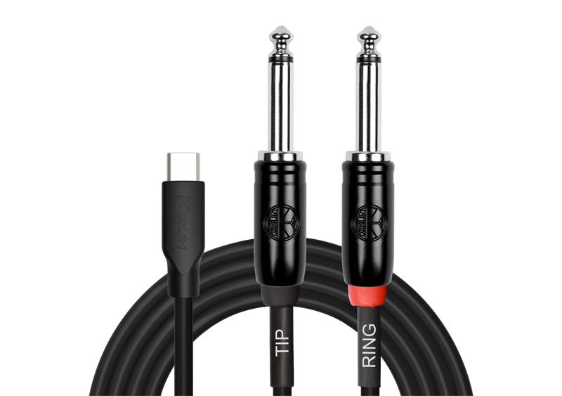 CABLE USB-C A 2 PLUG 45748 MONO 3M UY-C-392B-3 KIRLIN - 1