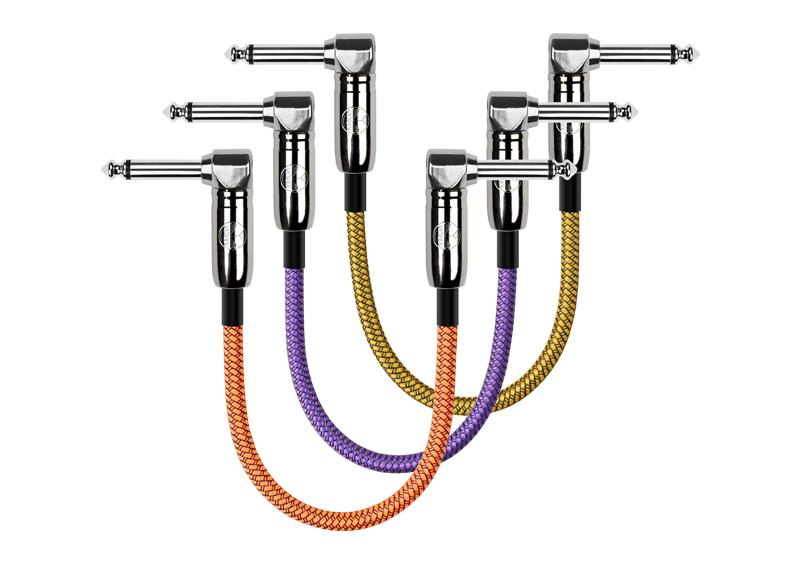 PACK 3 PATCH CABLE PEDAL 0,3M ANGULO IWC3B-203PN-0,3M - 2