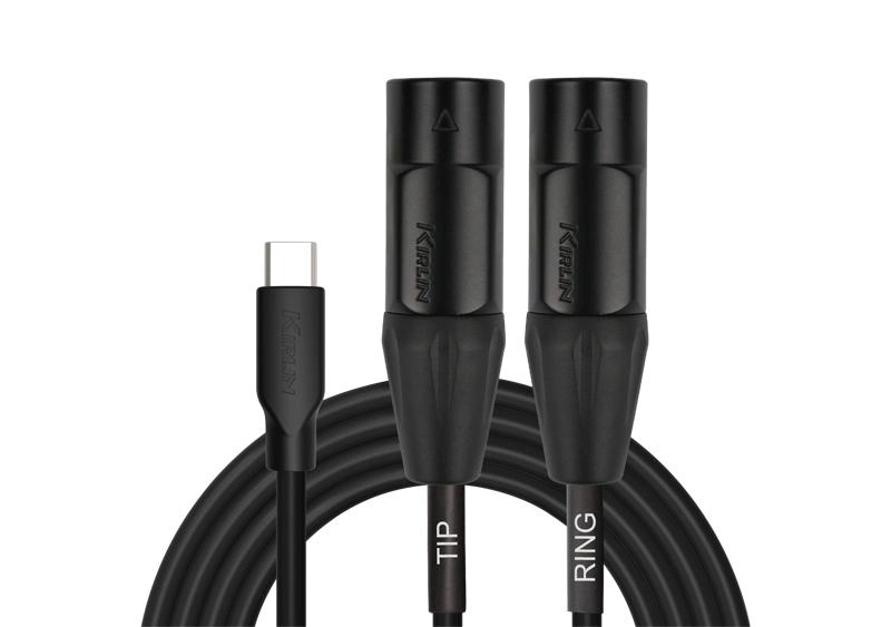CABLE USB-C A 2 XLR MACHO 2M UY-C-390XE-2 KIRLIN - 1