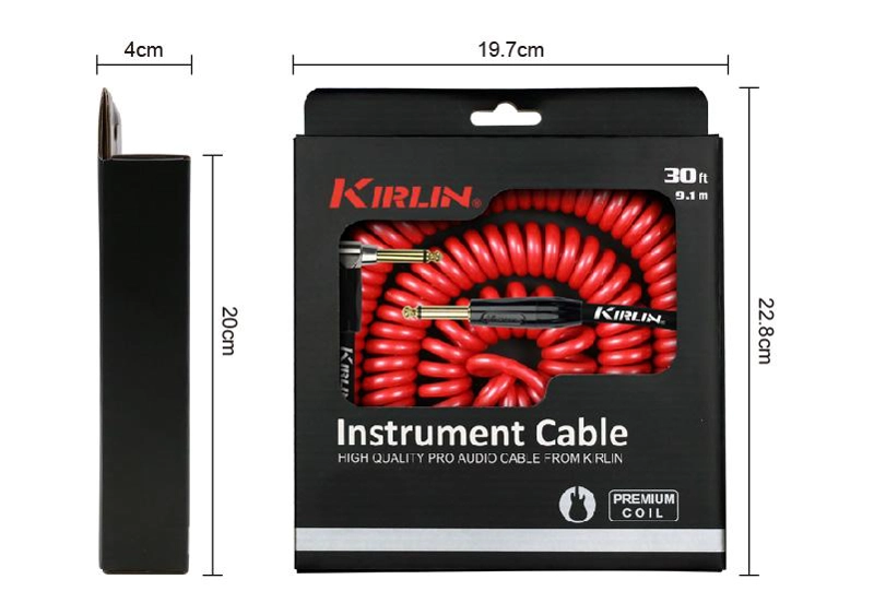 CABLE INSTRUMENTO PREMIUM COIL 10M ROJO IPK-222BFGL-10-RDE - 2