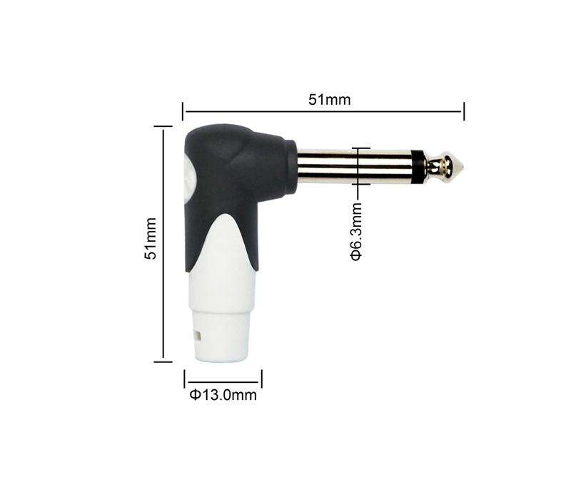 CABLE INSTRUMENTO ESTANDAR ANGULO 3M PLUG LGI-203-3BK KIRLIN - 3
