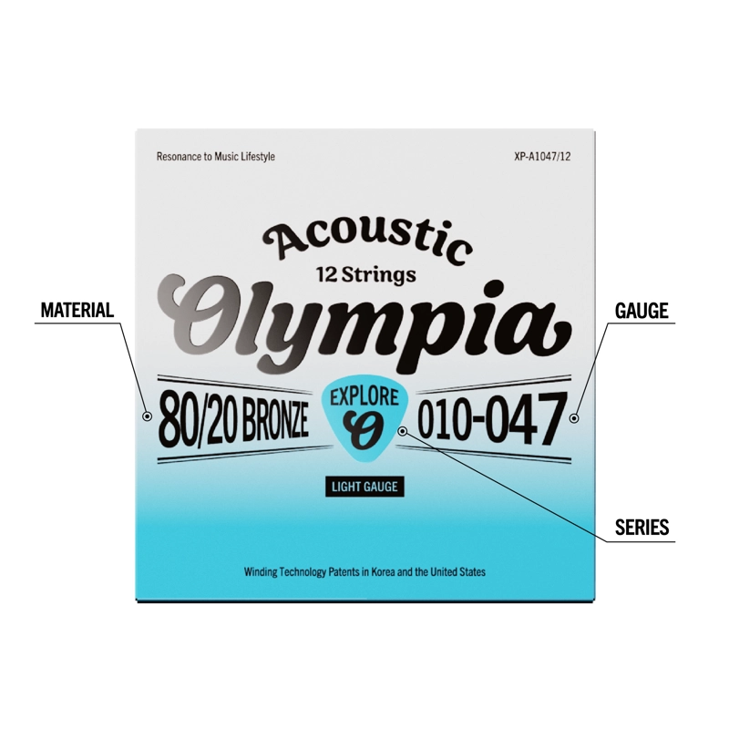 SET GUITARRA ELECTROACUSTICA XP-A1047/12 OLYMPIA - 2