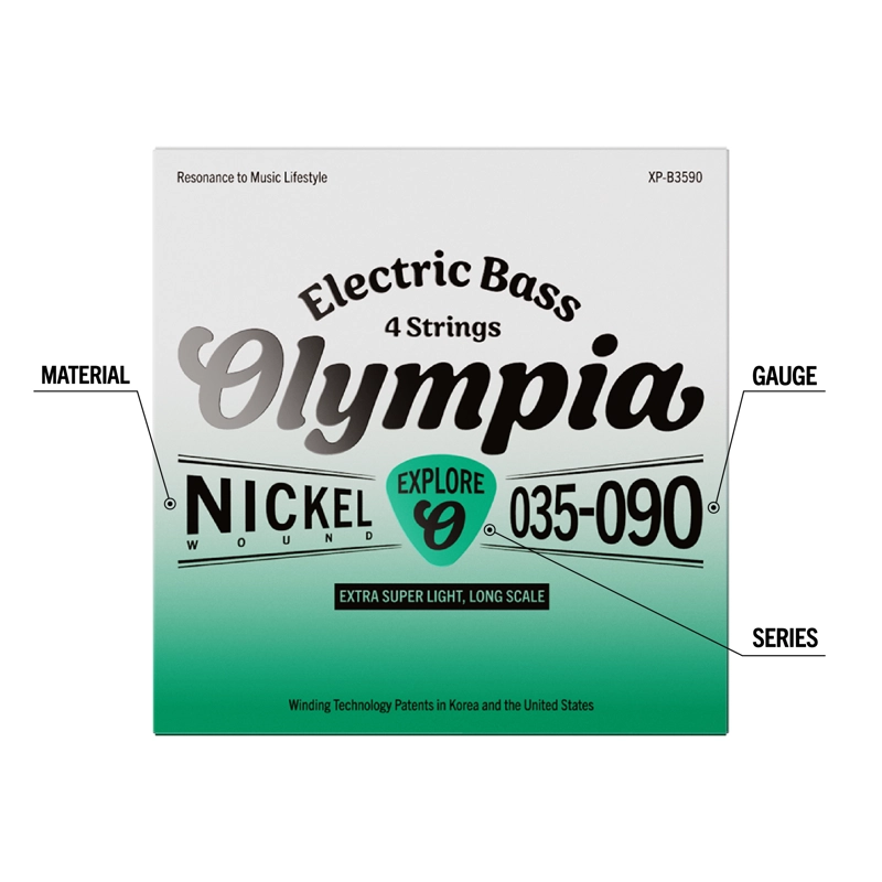 SET DE CUERDAS PARA BAJO ELE CTRICO 35-90 XP-B3590 OLYMPIA - 2