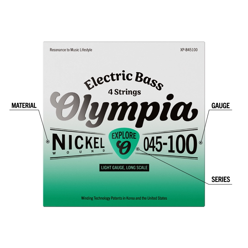 SET CUERDAS BAJO ELE CT 45-100 PF-B45100/FW OLYMPIA - 2