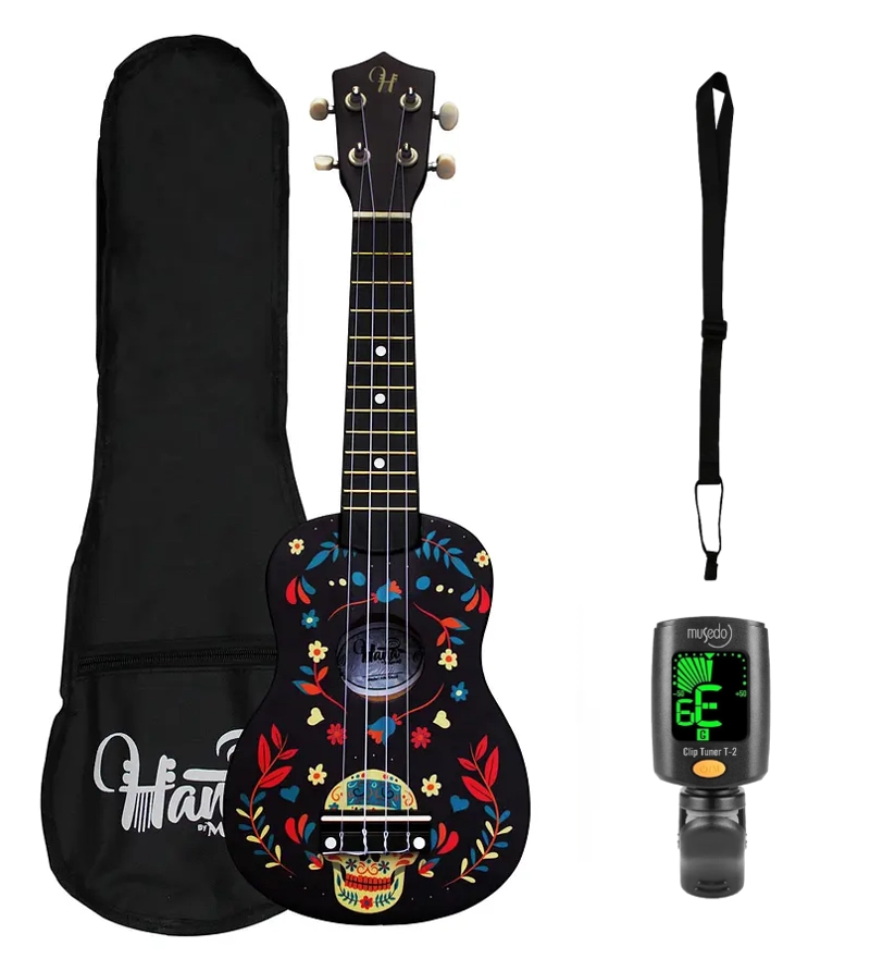 PACK UKELELE SOPRANO HANA UKATR+FUNDA+AFINADOR+STRAP ALLEGRO - 1