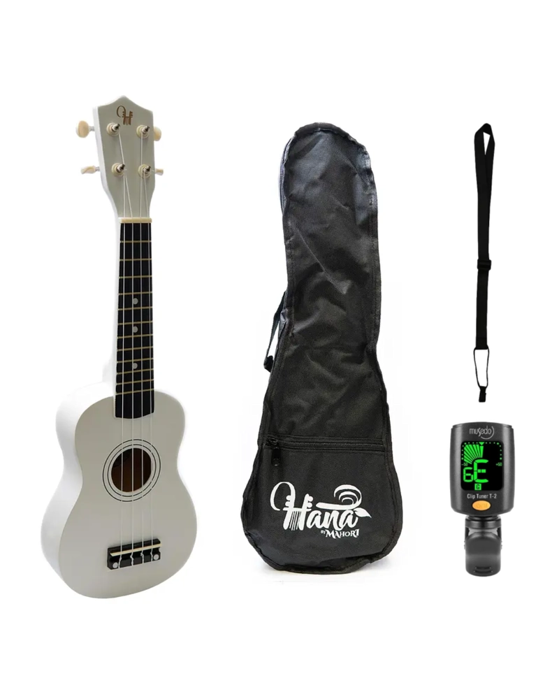 FULL PACK UKELELE SOPRANO HANA BLANCO+CLIP+STRAP. ALLEGRO - 1