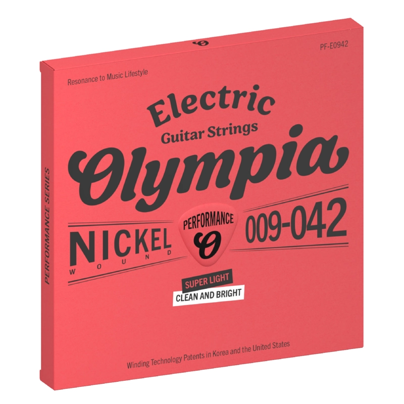 SET CUERDAS GUITARRA ELE CTRICA 009-042 PF-E0942 OLYMPIA - 1