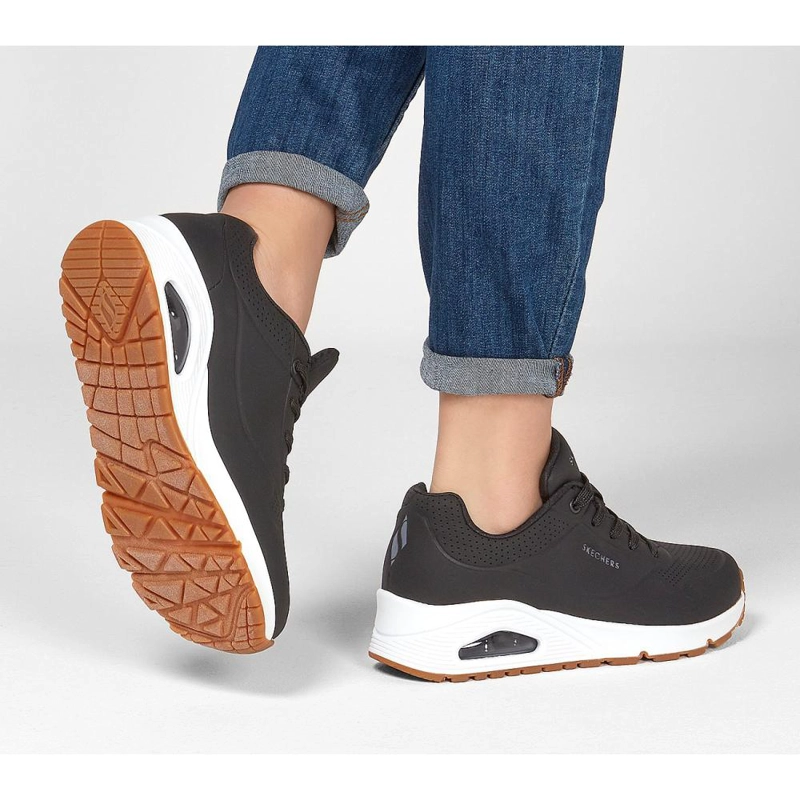ZAPATILLA MUJER UNO STAND ON AIR NEGRA SKECHERS - 1