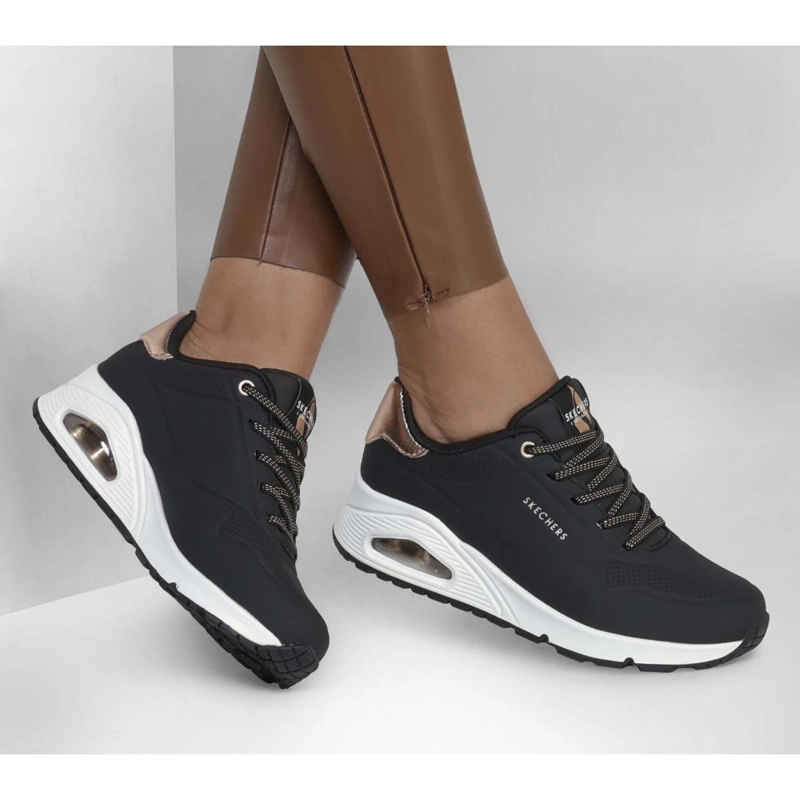 ZAPATILLA MUJER UNO SHIMMER AWAY NEGRO SKECHERS - 2