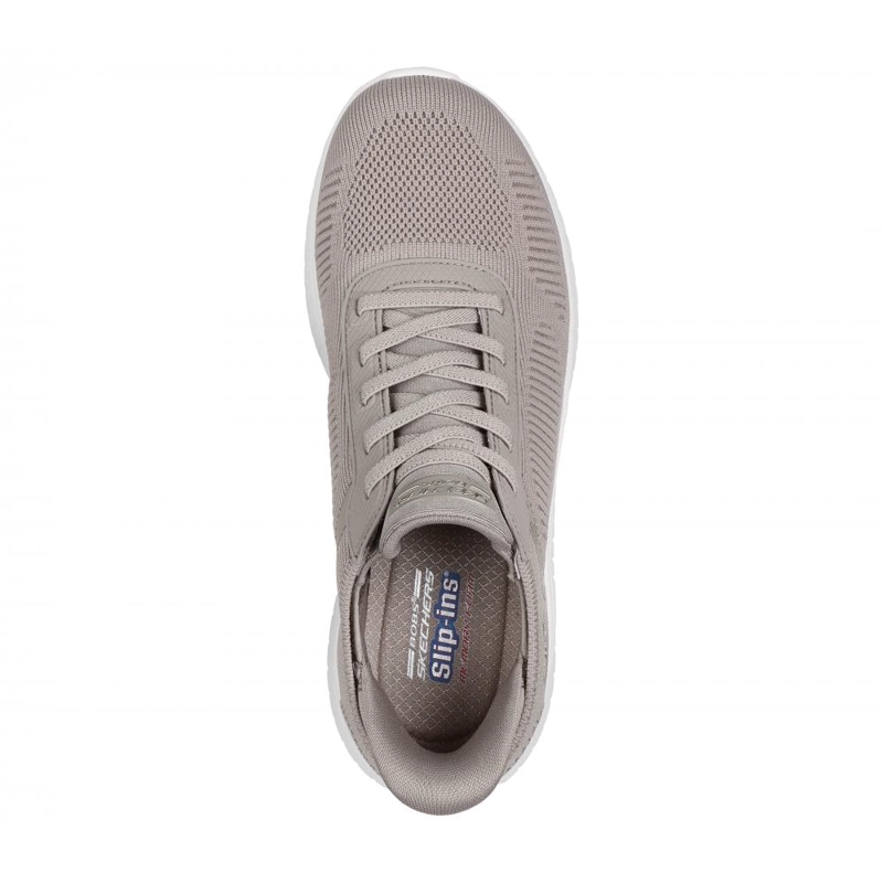 ZAPATILLA MUJER SKECHERS SLIP-INS: BOBS SQUAD CHAOS A BEIGE - 2