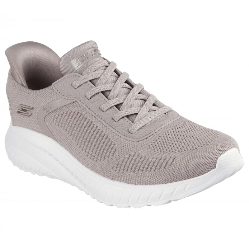 ZAPATILLA MUJER SKECHERS SLIP-INS: BOBS SQUAD CHAOS A BEIGE - 5