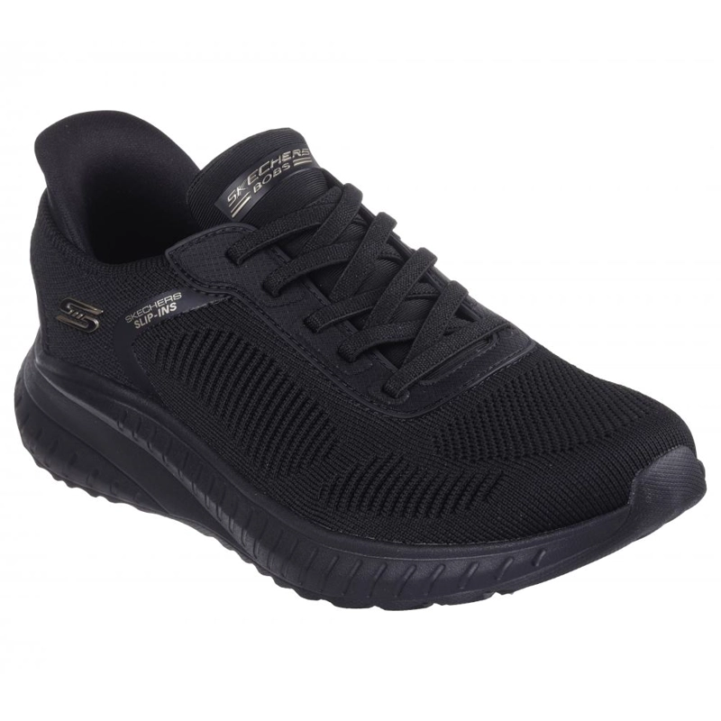 ZAPATILLA MUJER SKECHERS SLIP-INS: BOBS SQUAD CHAOS NEGRA - 5