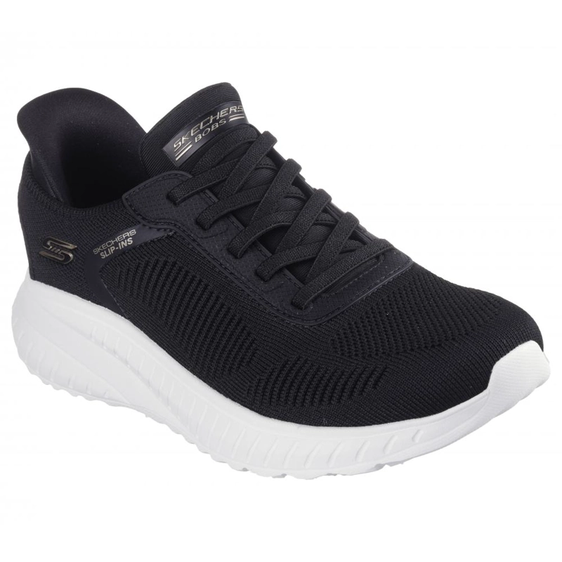 ZAPATILLA MUJER SKECHERS SLIP-INS: BOBS SQUAD CHAOS A NEGRO - 5