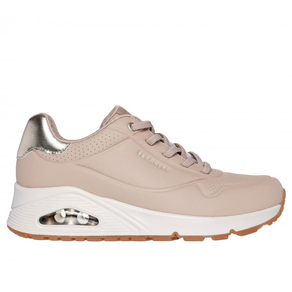 ZAPATILLA MUJER UNO SHIMMER AWAY BEIGE SKECHERS - 1