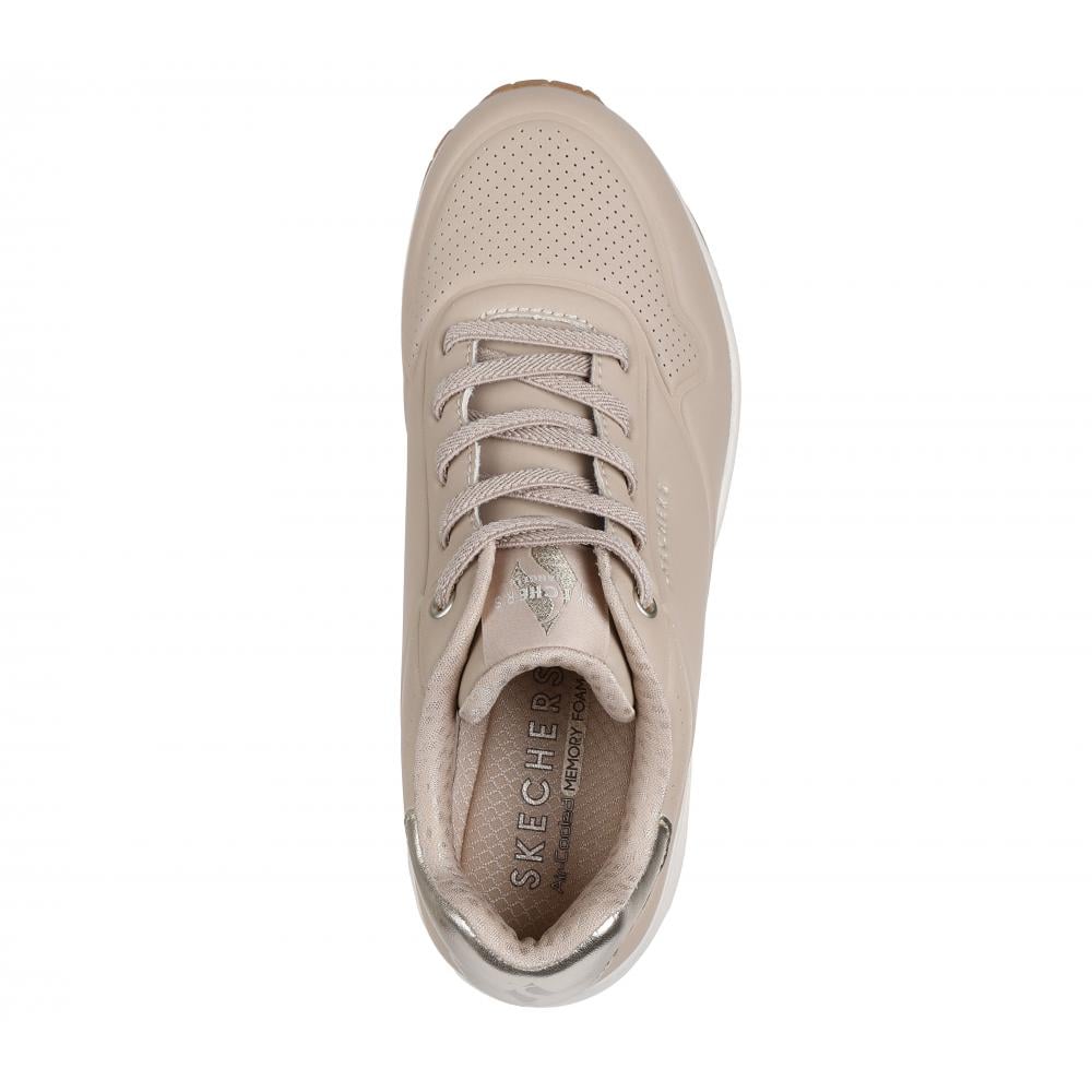 ZAPATILLA MUJER UNO SHIMMER AWAY BEIGE SKECHERS - 2